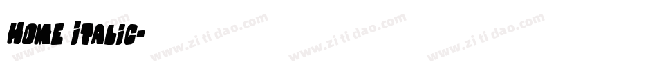 Home Italic字体转换